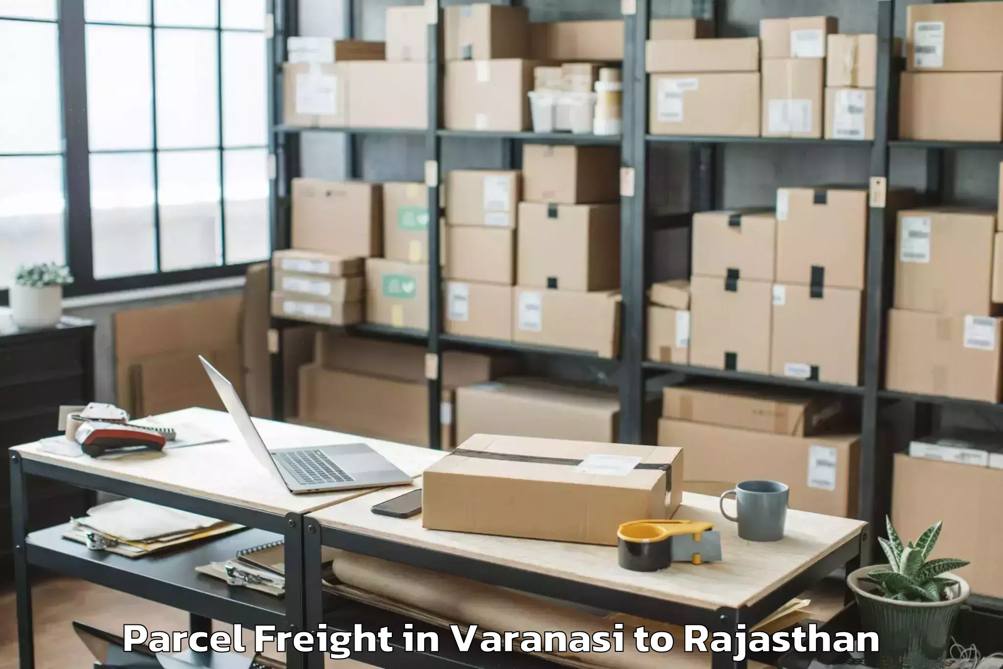 Top Varanasi to Phulera Sambhar Parcel Freight Available